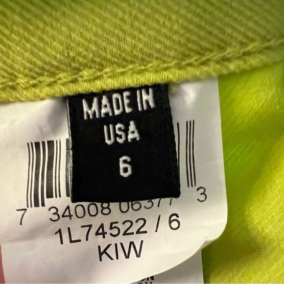 Karen Kane Kiwi Green Stretch Denim Skinny Jeans Size 6 - Picture 9 of 10